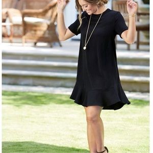 Mud Pie Farrah Flounce Dress in black size Large